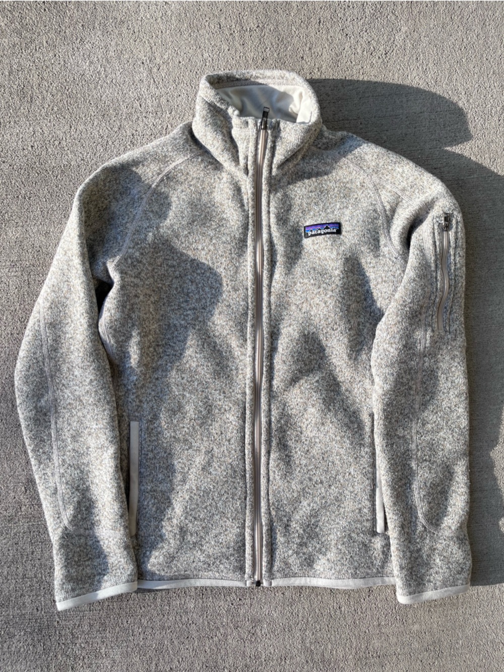 Patagonia better sweater fleece zip up oat cream sweatshirt jacket top